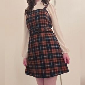 Plaid Dress with Belt